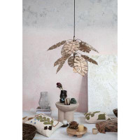 Bay Isle Home™ Round Metal And Banana Fibre Leaf Hanging Pendant Lamp With Hardwire And 40 Watts Bulb Maximum