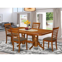 August Grove Pillsbury Butterfly Leaf Solid Wood Dining Set