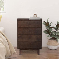 George Oliver Vintage style storage chest with solid wood and manufactured wood frame,for bedroom