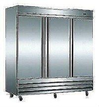3 Door Stainless Steel Freezer New*RESTAURANT EQUIPMENT PARTS SMALLWARES HOODS AND MORE*