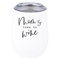 Koyal Wholesale Funny Mother's Day Wine Tumbler With Lid Mom's Turn To Wine 12 Oz Stemless Stainless Steel Insulated