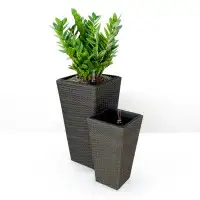Latitude Run® Xaiya 2-Piece Self-Watering Plastic Pot Planter Set