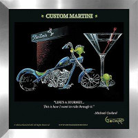 Picture Perfect International 'Custom Martini' by Michael Godard Framed Vintage Advertisement