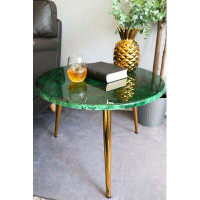 Mercer41 Green Black Veins Imitation Marble Coffee Table/ End Table