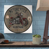 Williston Forge 'Motorcycle Speedway 3' Vintage Advertisement on Wrapped Canvas