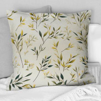 East Urban Home Zen Leaves - Plants Printed Throw Pillow