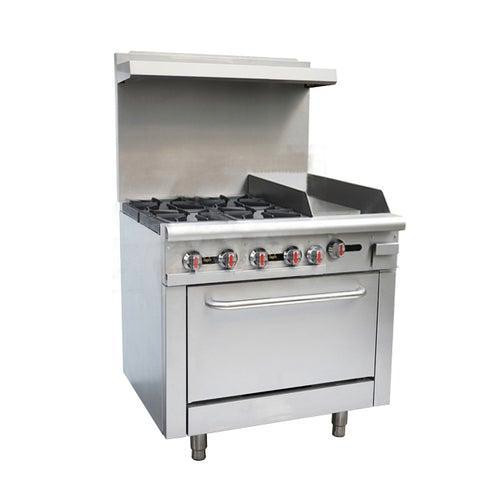 Omega Natural Gas 4 Burners with 12 Griddle Stove Top Range in Other Business & Industrial - Image 3