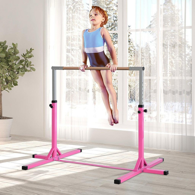 PROFESSIONAL GYMNASTICS BAR FOR KIDS, TODDLER HOME GYMNASTICS EQUIPMENT WITH 13-LEVEL ADJUSTABLE HEIGHT in Toys & Games - Image 2