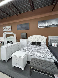 White Tufted Bedroom Set Sale in Wdinsor!!