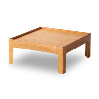 MABOLUS 23.62" Burlywood Solid Wood Square Coffee Table