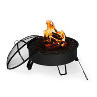 Red Barrel Studio Dija 21.2'' H x 31.4'' W Stainless Steel Wood Burning Outdoor Fire Pit