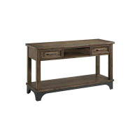 Williston Forge Oday Whiskey River 50" Wide Sofa Table with 2 Drawers, Gun Powder Gray