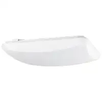 Ebern Designs 14 In. 1-Light White Dimmable Square Mushroom LED Flush Mount Light, Warm White 3000K
