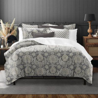 The Tailor's Bed Indali Mocha/Charcoal Standard Cotton 2 Piece Coverlet Set