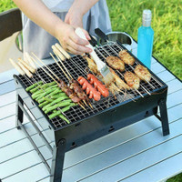 NEW FOLDING BBQ BARBECUE PORTABLE CHARCOAL GRILL 21102