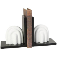 Joss & Main Hidemi Layered Arched Non-skid Bookends