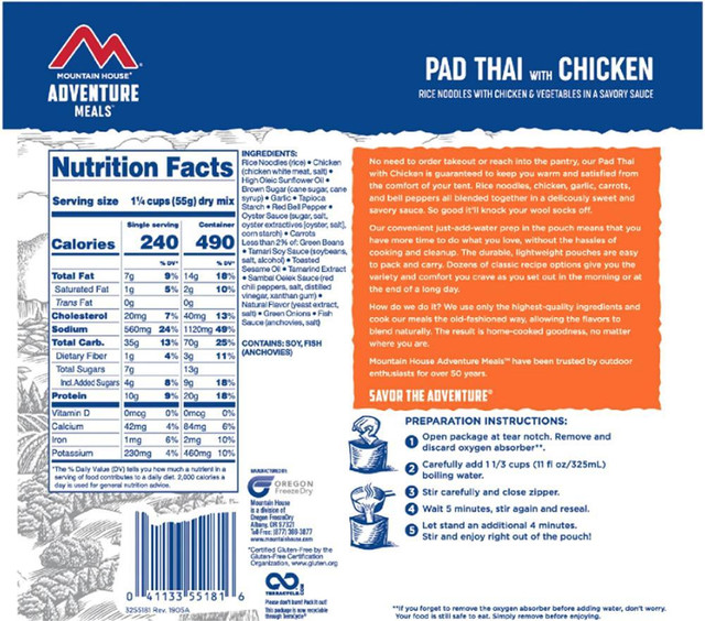 Mountain House® Pad Thai with Chicken Freeze-dried Meal in Fishing, Camping & Outdoors - Image 4