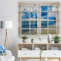 Highland Dunes Closed Window to Blue SeascapeClosed Window To Blue Seascape - Nautical & Coastal Wood Wall Art Panels -