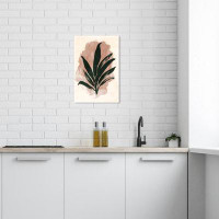 Red Barrel Studio Floral and Botanical Inked Plant II Modern & Contemporary Pink Canvas Wall Art Print