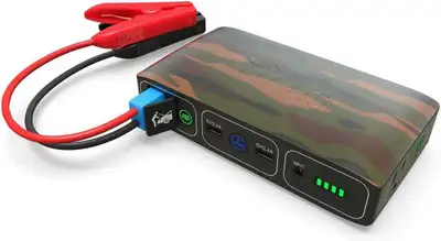 EMERGENCY SURVIVAL AC POWER WHEN YOU NEED IT! AC-DC 44000 mWh Portable Power Bank - Jump Starter and Power Inverter