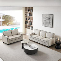 GZMWON Living Room Sofa Set 2+3 Seat, Upholstered Sofa