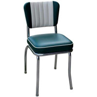 Richardson Seating Retro Home Parsons Chair in Chrome