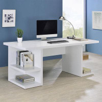 Latitude Run® Cathie Writing Desk With Open Shelves