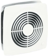Broan 511 Room-to-Room Wall Utility Fan, 8-Inch 180 CFM 3.5 Sones, White Square Plastic Grille, New