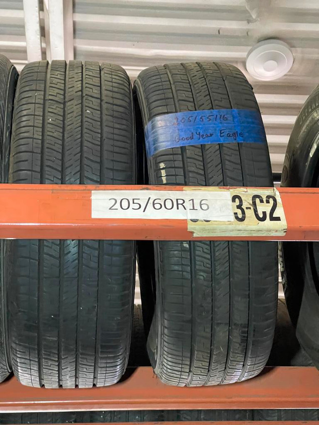 USED PAIR 205/55/16 GOOD YEAR EAGLE AS 95% TREAD @YORKREGIONTIRE in Tires & Rims in Ontario
