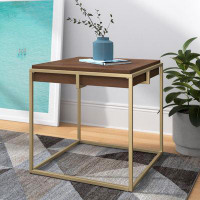 Mercury Row Simmerman Square End Table With Metal Base