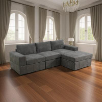 Ebern Designs Broomall - 102" Wide Modular Sofa 4 Pc Set
