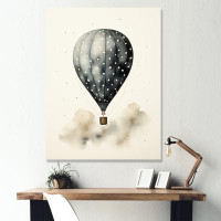 George Oliver Minimalist Depiction Of A Hot Air Balloons Sky Magic I - Hot Air Balloon Wall Decor