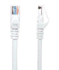 6 ft. White High Quality Cat5e 350MHz UTP 24AWG RJ45 Ethernet Network Cable - White