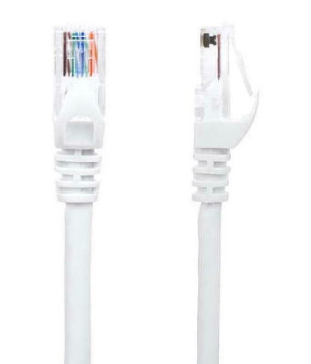 6 ft. White High Quality Cat5e 350MHz UTP 24AWG RJ45 Ethernet Network Cable - White in Cables & Connectors in West Island