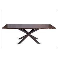 Comfort Design Mats Walnut Top Live Edge Dining Table