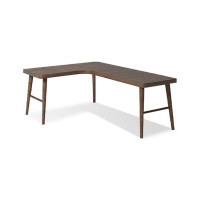 Lilac Garden Tools 62.99" Brown L shape Solid Wood desks