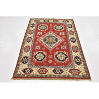 Isabelline One-of-a-Kind Alayna Hand-Knotted New Age Red 2'8" x 4' Wool Area Rug