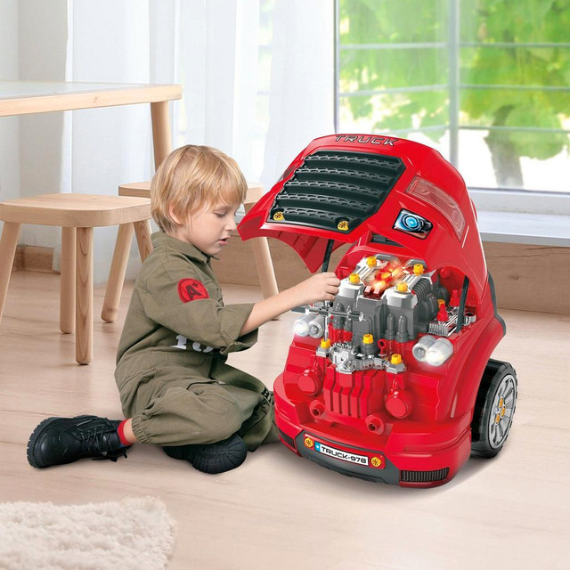 MECHANIC KIDS TRUCK ENGINE TOY SET, CAR SERVICE PLAY SET in Toys & Games - Image 2