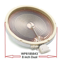 WP8185643 / 3169545 /3189896 (8 inch Dual ) Whirlpool Ceramaspeed Radiant Surface Element, 2100W