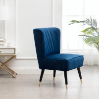 Mercer41 Contemporary Velvet Upholstered Accent Chair