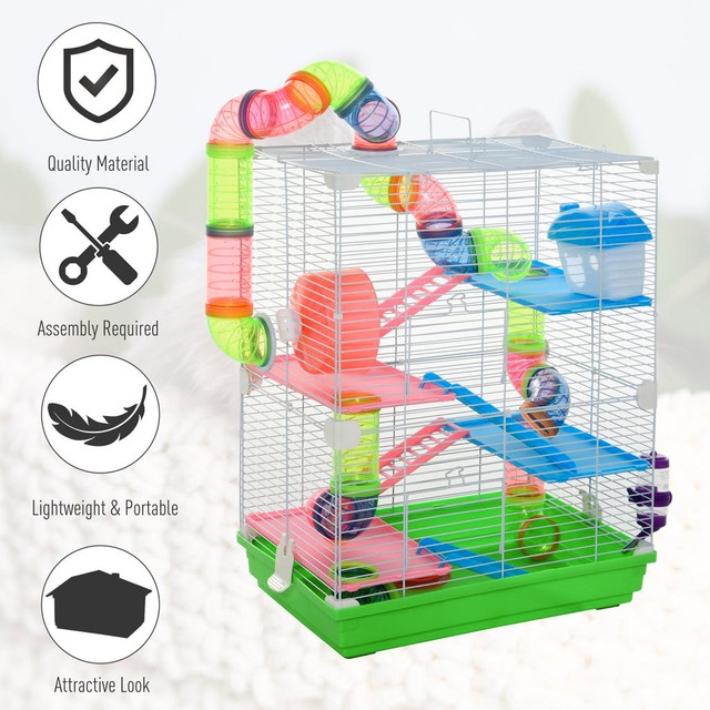Hamster cage 18" x 11.75" x 22.75" green in Accessories - Image 4