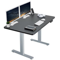 Vivo VIVO Electric x Stand Up Up Desk, Dark Walnut Table Top