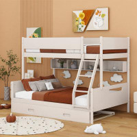 Harriet Bee Iline Kids Twin Over Full Bunk Bed with Trundle