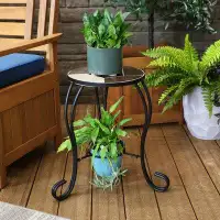 Red Barrel Studio Aily Round Etagere Plant Stand