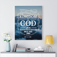 Express Your Love Gifts Scripture Canvas The Kingdom Of God Matthew 6:33 Christian Wall Art Bible Verse Print Ready To H