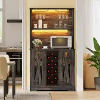 Gracie Oaks Kelicia Wine Bar Cabinet
