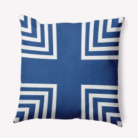 Latitude Run® Corner Stripes Polyester Decorative Pillow Square
