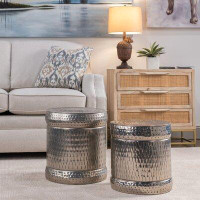 World Menagerie Lindie Metal Accent Stool