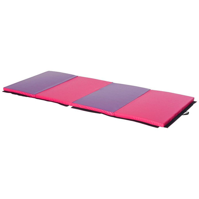 4X10X2 FOLDING GYMNASTICS TUMBLING MAT, EXERCISE MAT WITH CARRYING HANDLES FOR YOGA, MMA, MARTIAL ARTS, STRETCHING, in Exercise Equipment