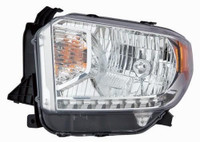 Head Lamp Driver Side Toyota Tundra 2014-2016 Sr/Sr5/Ltd Halogen Without Level Adjuster Without Led Running Lamp Capa ,